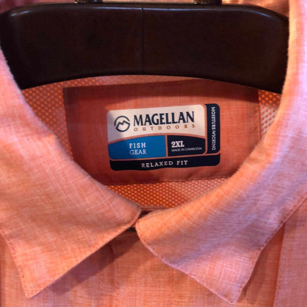 Magellan Outdoors Relaxed Fit Light Orange in color XXL
